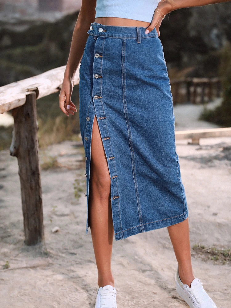 Alay's Split Me Denim Skirt