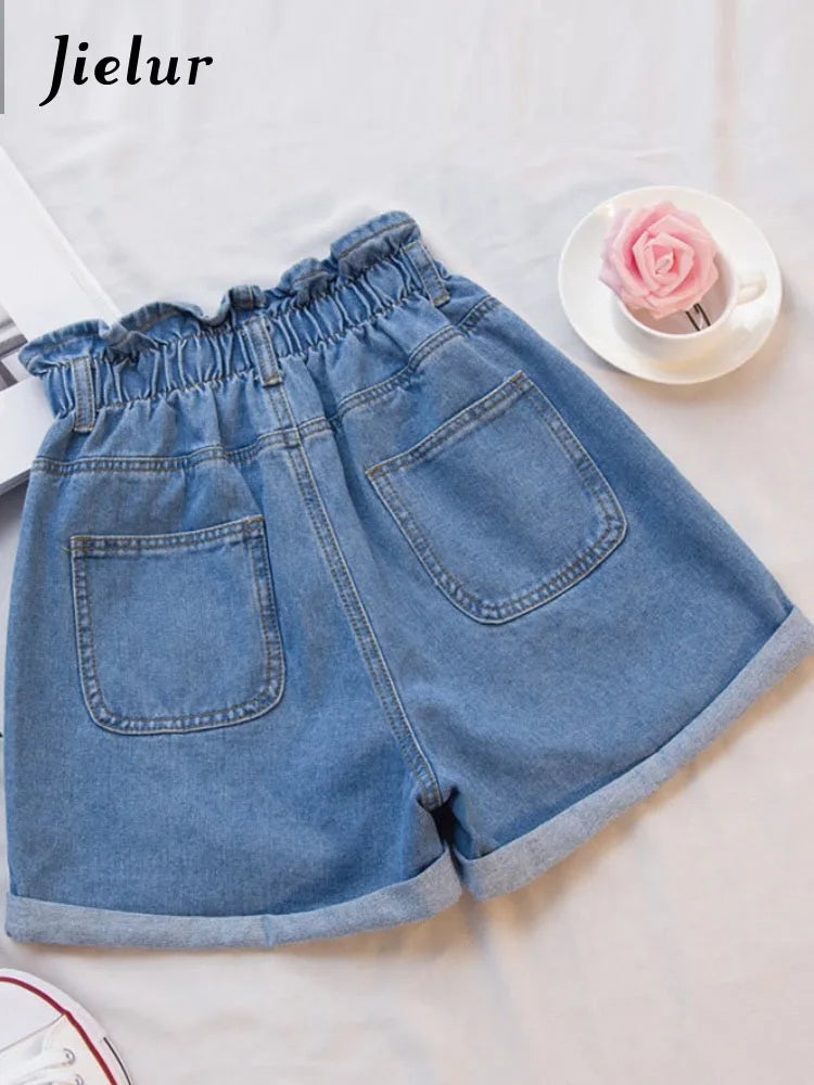 Alay's Ruffled Denim Lady Shorts