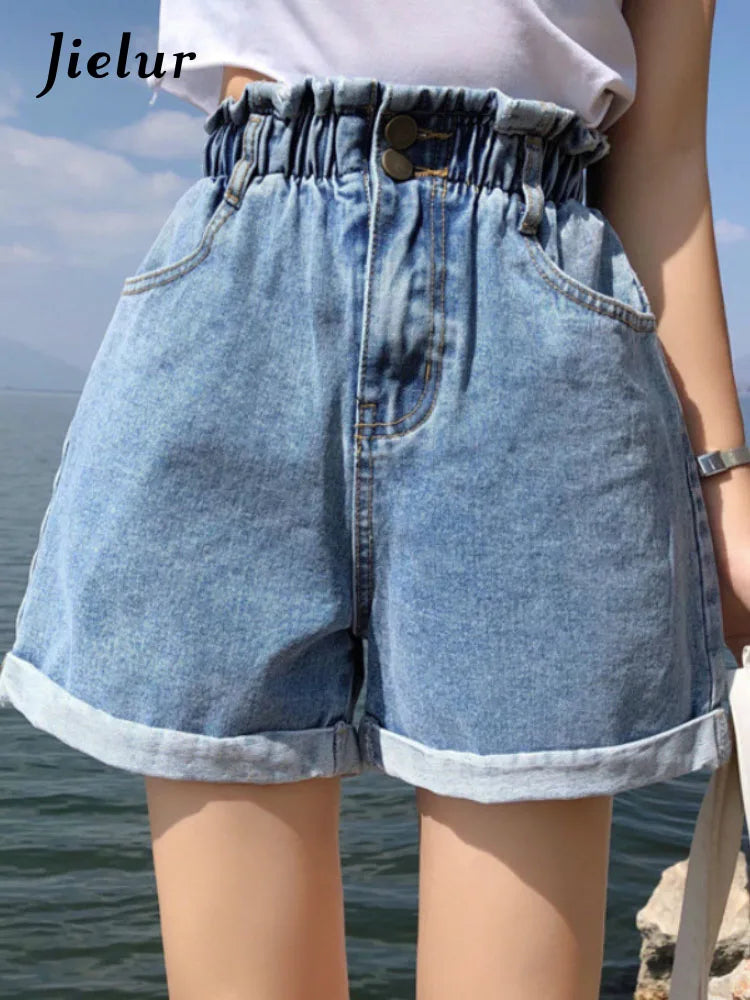 Alay's Ruffled Denim Lady Shorts